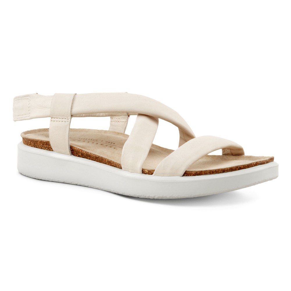 ECCO Womens Sandals Beige - Corksphere Flat - LCO-072618